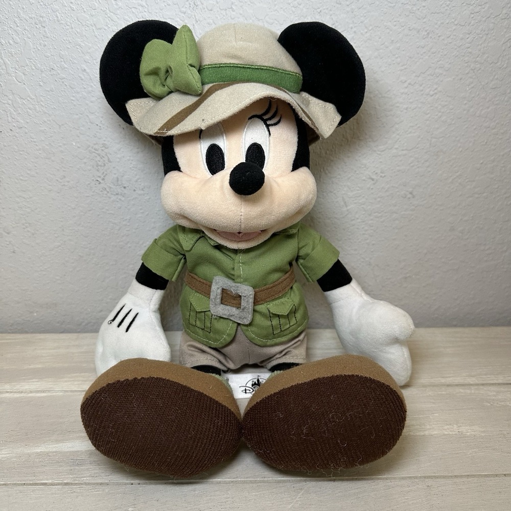 Walt Disney Parks Animal Kingdom Safari Minnie Mouse 13" Plush Stuffed Toy - Picture 2 of 8